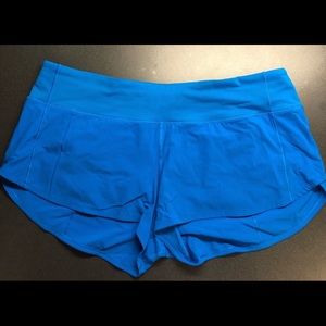 Lululemon size 10 blue running shorts